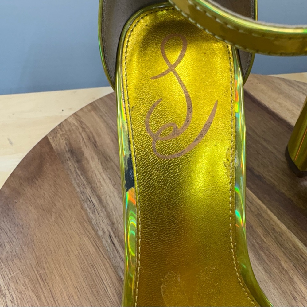 Sam Edelman Shimmering Gold Heels - Picture 2 of 8